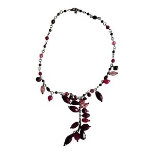 Vintage Pink and‎ Purple Beaded Choker Necklace